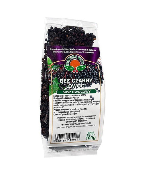 Natura Wita Natural Black Lilac Dried Fruits with Antipyretic Properties 100g