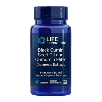 Life Extension Black Cumin Seed Oil and Curcumin Elite Turmeric Extract For Immune and Inflammatory Response Support 60 Softgels