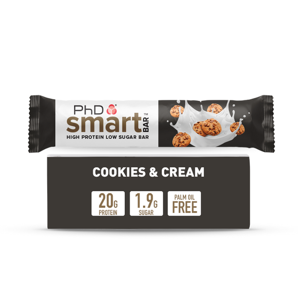 PhD Smart High Protein Low Sugar Bar with Dark Cookies & Cream Flavour 64g
