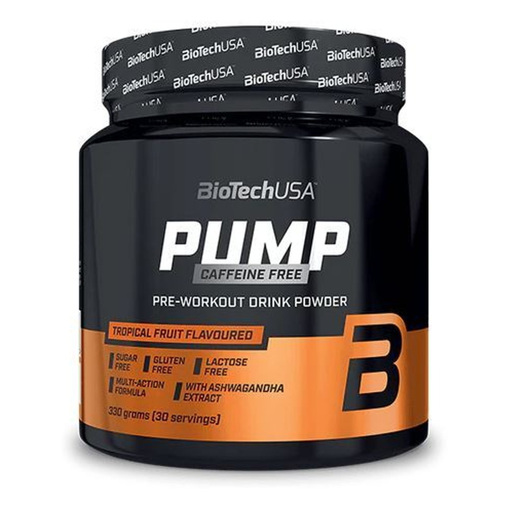 BioTechUSA Pump Caffeine Free Caffeine-Free Pre-Workout, Tropical Fruit 330g