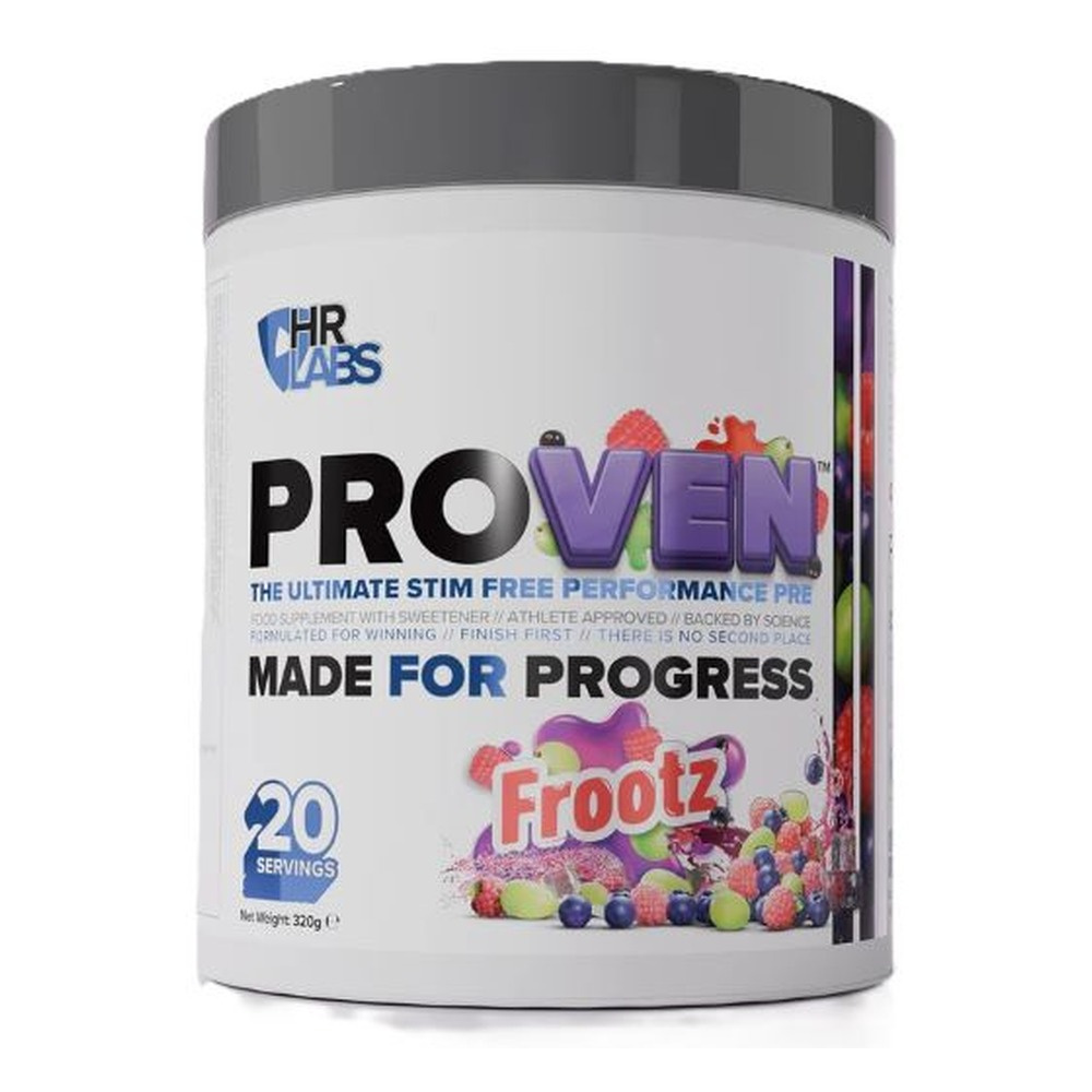 HR Labs Proven Stimulant-Free Pre-Workout, Frootz 320g