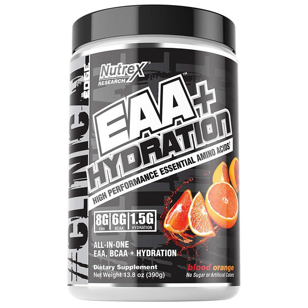 Nutrex EAA + Hydration Blood Orange EAA and BCAA Powder with Electrolytes for Muscle Synthesis and Hydration 390g