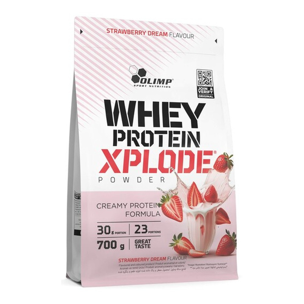 Olimp Nutrition Whey Protein Xplode Strawberry Dream Protein Supplement for Muscle Mass Growth 700g