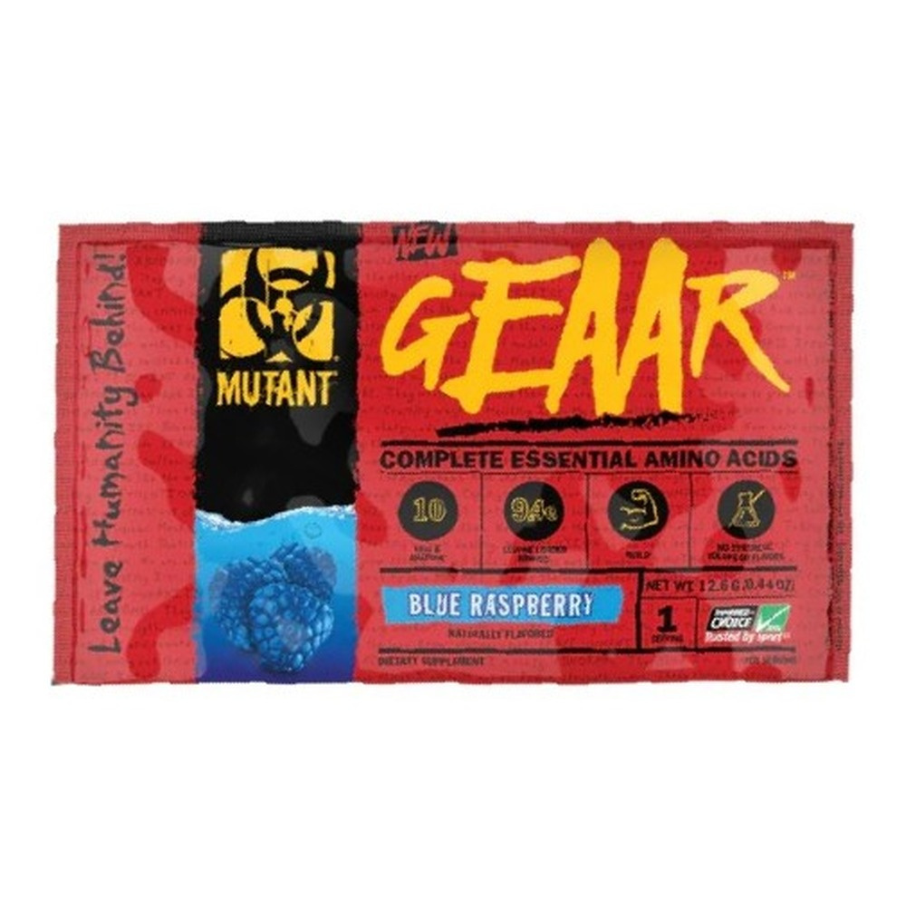 Mutant GEAAR Sports Supplement Powder Blue Raspberry 13g