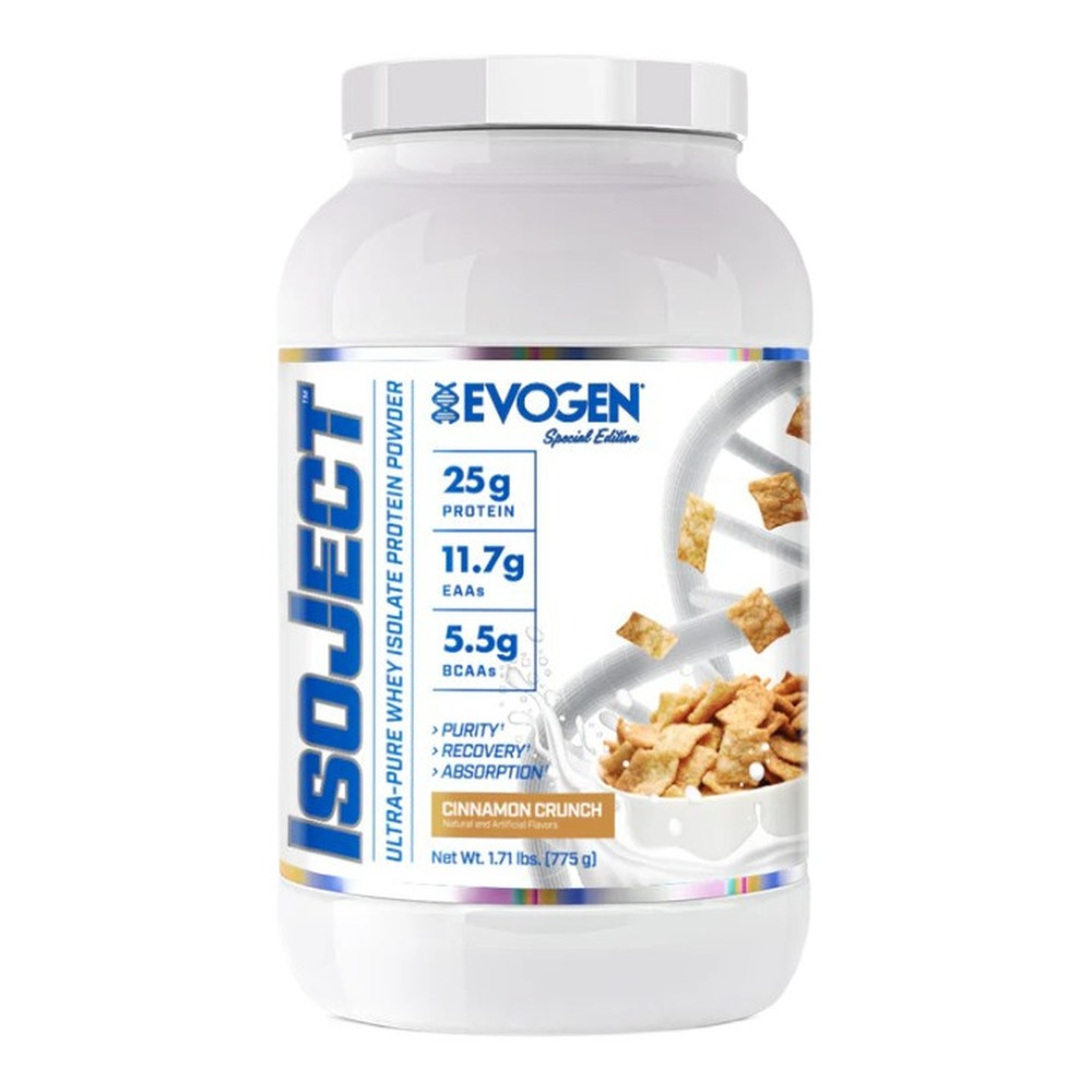Evogen IsoJect Whey Protein Isolate, Cinnamon Crunch 775g