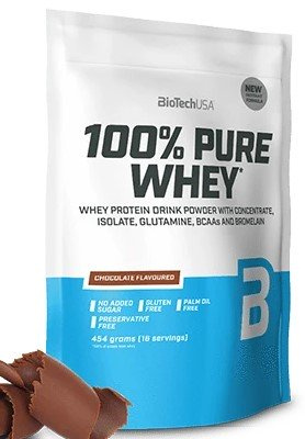 BioTechUSA 100% Pure Whey Protein Powder Cookies & Cream For Muscle Growth and Maintenance 454g