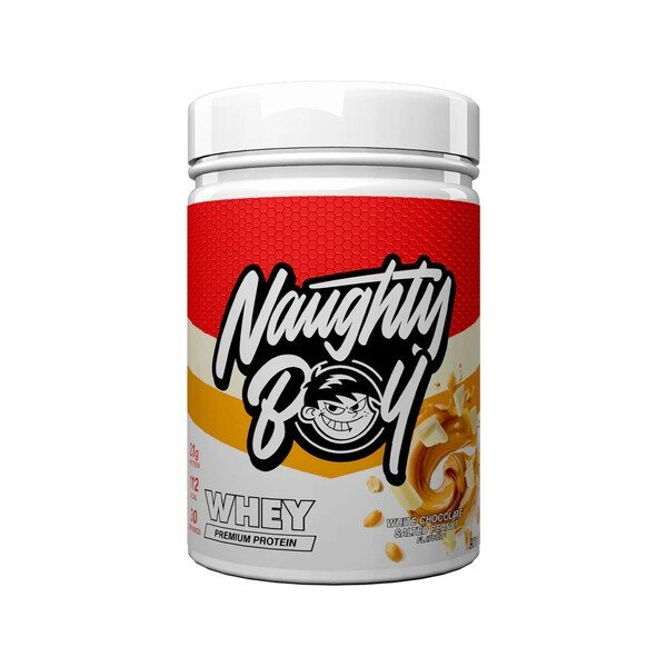 Naughty Boy Advanced Whey White Chocolate Salted Peanut Protein for Muscle Growth 900g