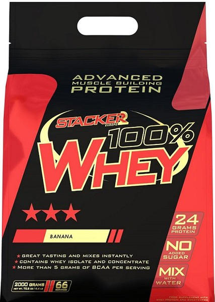 Stacker2 Europe 100% Whey, Banana - 2000g