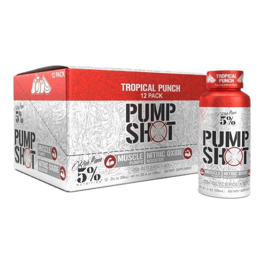 5% Nutrition Pump Shot, Tropical Punch 12 x 59ml