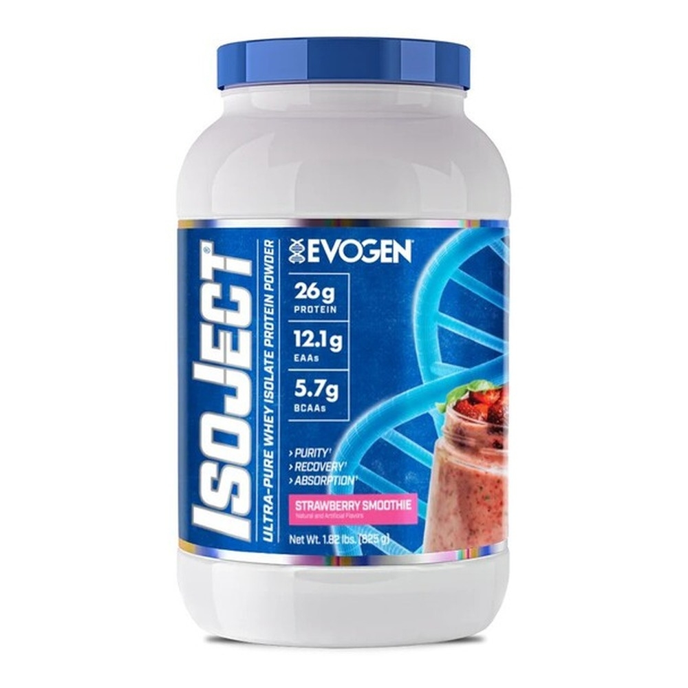 Evogen IsoJect Strawberry Smoothie Whey Protein Isolate For Muscle Mass and Recovery 825g