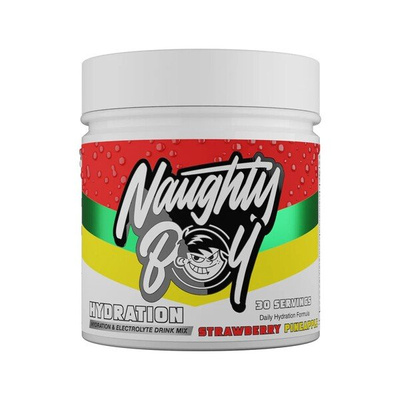 Naughty Boy Hydration Strawberry Pineapple Electrolyte Drink with Creatine 255g