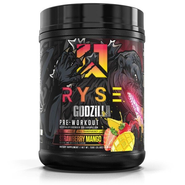 RYSE Godzilla Pre-Workout, Strawberry Mango - 730g