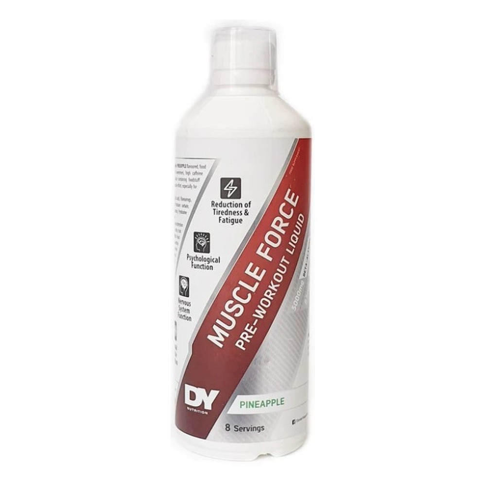Dorian Yates Muscle Force Liquid Pre-Workout, Pineapple 500ml