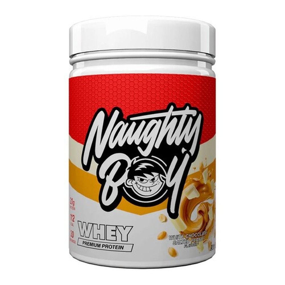 Naughty Boy Advanced Whey White Chocolate Salted Peanut Protein for Muscle Growth 900g