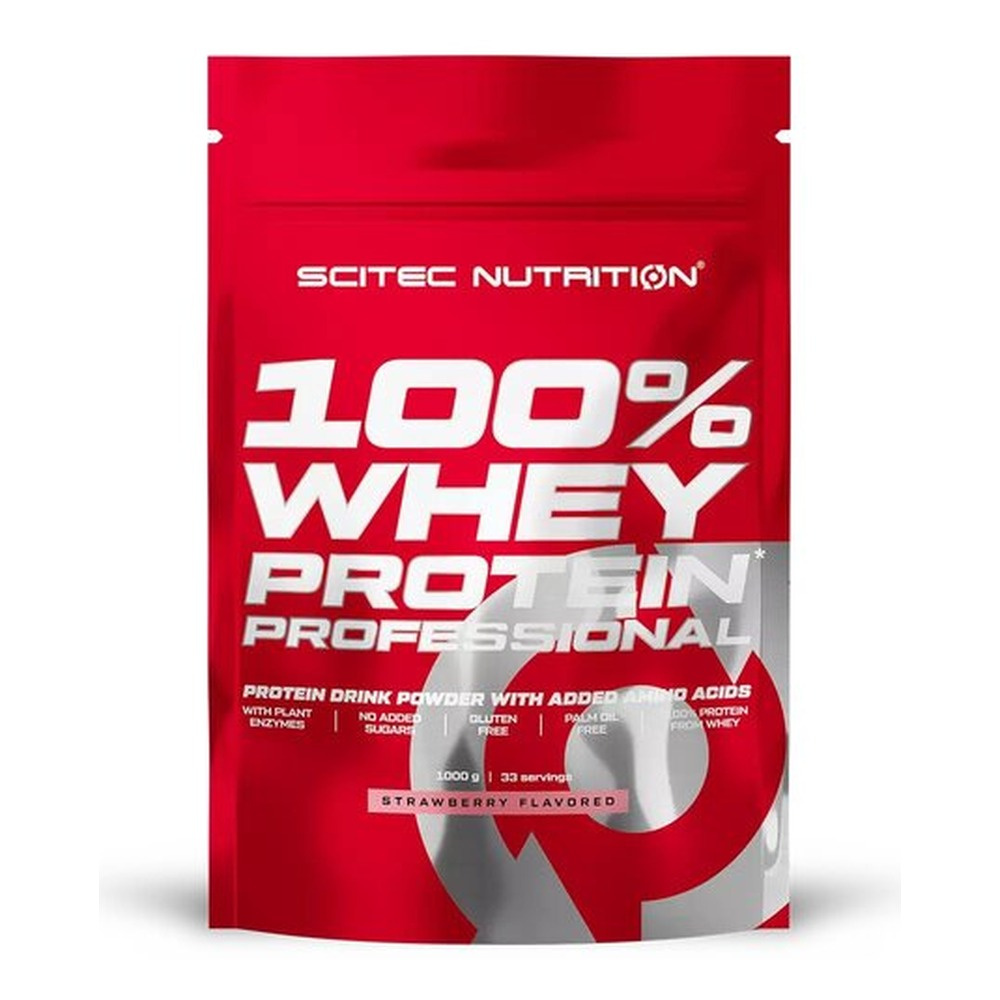 SciTec 100% Whey Protein Professional, Strawberry - 1000g