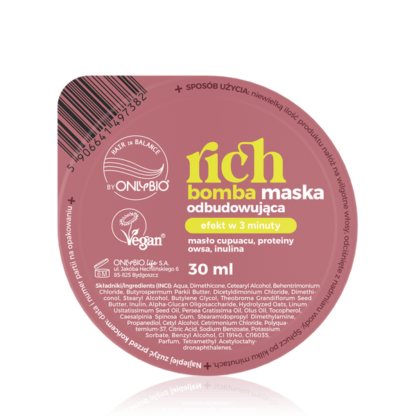 OnlyBio Hair in Balance Rich Bomba Rebuilding Mask 30ml