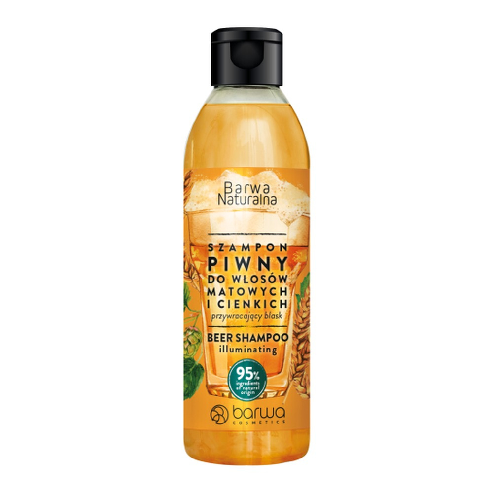 Barwa Natural Shine Restoring Beer Shampoo for Dull and Thin Hair 300ml