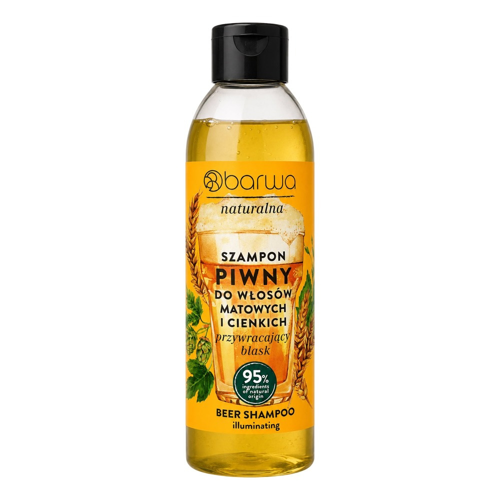 Barwa Natural Shine Restoring Beer Shampoo for Dull and Thin Hair 300ml