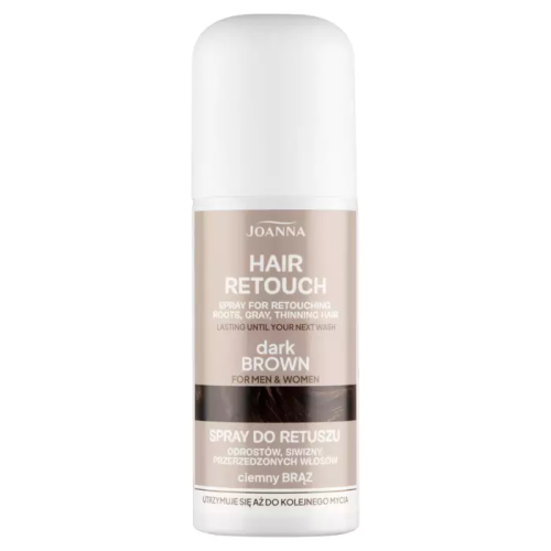 Joanna Hair Retouch Spray for Retouching Roots Grey Thinning Hair Dark Brown 75ml
