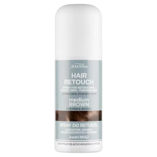 Joanna Hair Retouch Spray for Retouching Roots Grey Thinning Hair Medium Brown 75ml