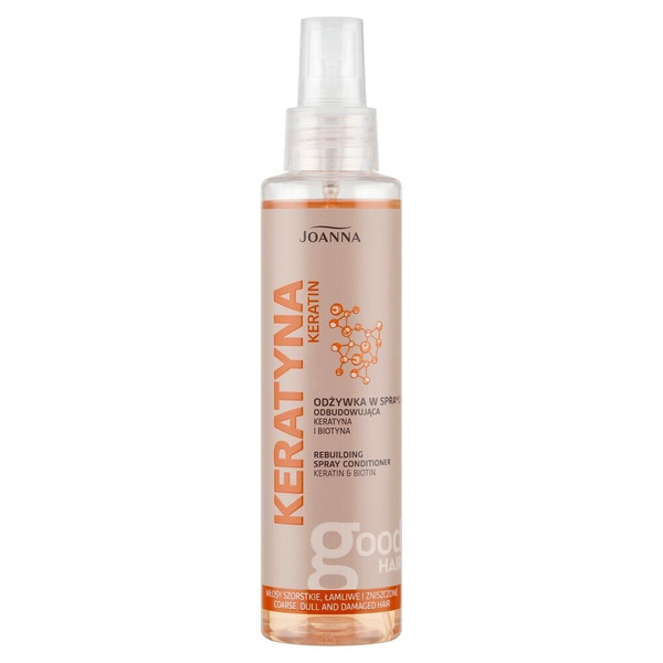 Joanna Keratin Spray Conditioner for Coarse Matte Brittle and Damaged Hair 200ml
