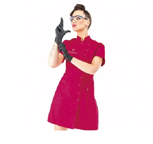 Clarena MISS Beautician Apron - Amaranth LONG Size 34/ UK 6