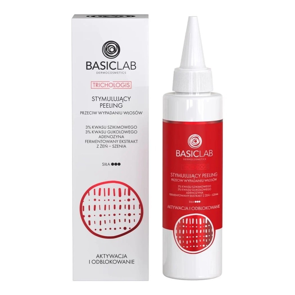 BasicLab Dermocosmetics Trichologis Stimulating Anti Hair Loss Scalp Peeling with 3% Shikimic acid and 3% Glycolic Acid 150ml