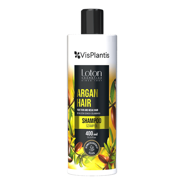 Vis Plantis Loton Argan Nourishing Shampoo for Thin and Weak Hair 400ml Best Before 28.02.26