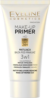 Eveline Make Up Primer Mattifying and Smoothing Base for Makeup 3in1 30ml