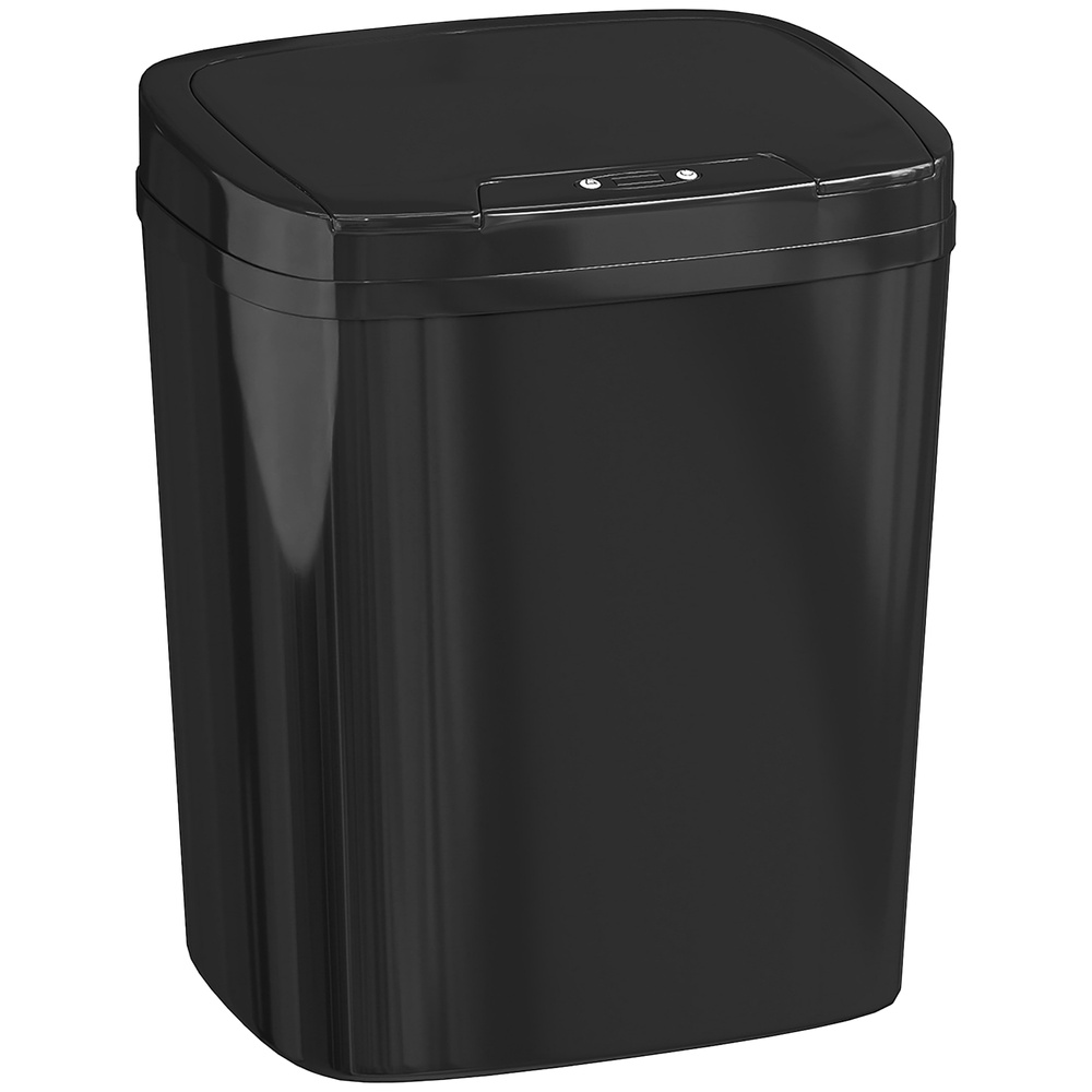 HOMCOM 15L Sensor Bin, Automatic Touchless Kitchen Bin, Easy Clean, Battery Operated for Home Office, Bedroom, Bathroom, Black