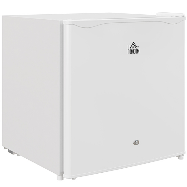HOMCOM 46 Litre Lockable Countertop Fridge - Cream White