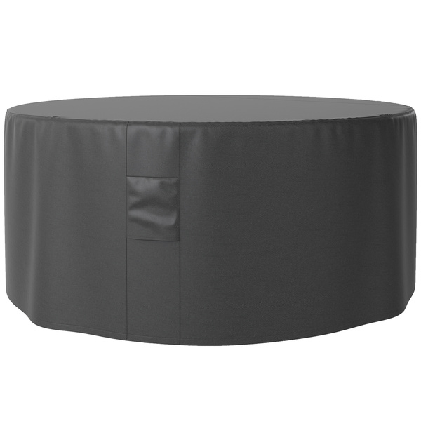 Outsunny Garden Patio Large Furniture Set Round Cover 600D Oxford Waterproof, Ф193 x 80H cm, Black