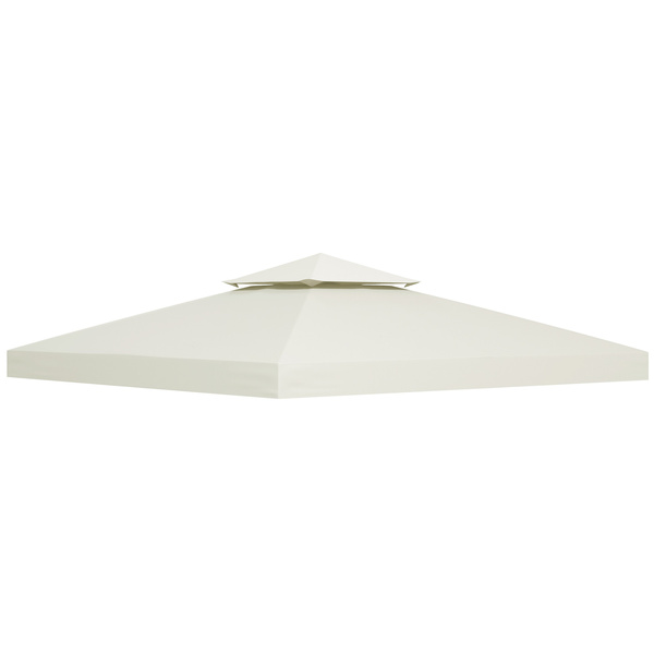 Outsunny 3 x 3 m Replacement Gazebo Canopy - Cream White