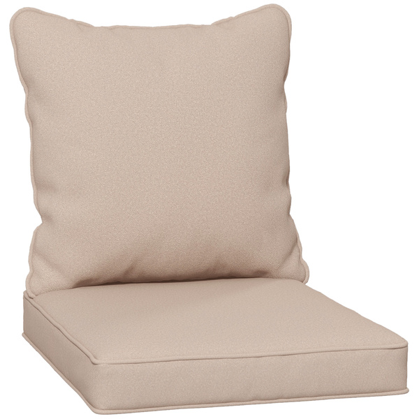 Outsunny Seat and Back Padded Cushion Set, CUSHION ONLY - Beige