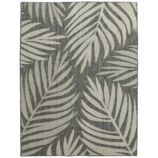 HOMCOM UV Resistant Indoor & Outdoor Area Rug, Easy-Cleaning Machine Washable Rug for Patio, Garden, Kitchen, Bathroom or Living Room, 230 x 160 cm, Grey
