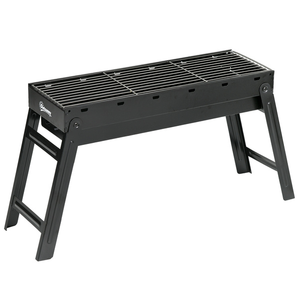 Outsunny Foldable Charcoal Grill - Black