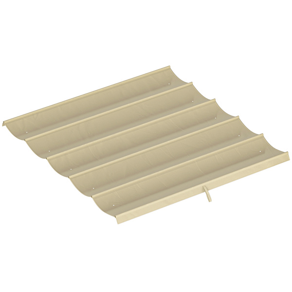 Outsunny Retractable Pergola Cover, 2.55 x 2.5 m Replacement Canopy Fabric for 3 x 3 m Frame, Roof Top Only, Beige
