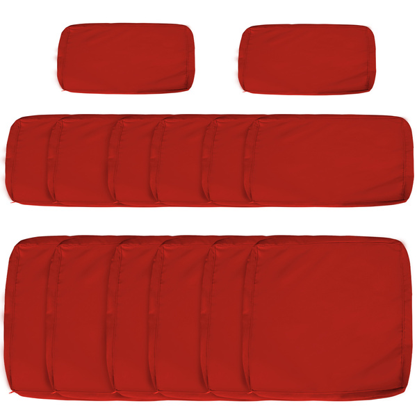 Outsunny Set of 14 Outdoor Cushion Covers - Red