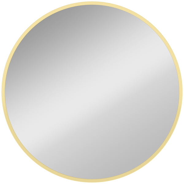 HOMCOM 61cm Decorative Wall Mirror for Bedroom Living Room, Modern Round Bathroom Mirror for Home Decor, Gold Tone