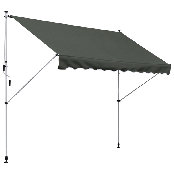 Outsunny 3x1.5m  Adjustable Outdoor Aluminium Frame Awning Grey