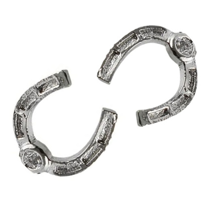 Semilac 787 Silver Horseshoe Manicure Decoration 2 Pieces