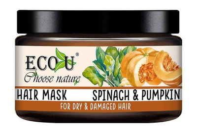 Eco U Pumpkin and Spinach Hair Mask for Dry and Damaged Hair 250ml