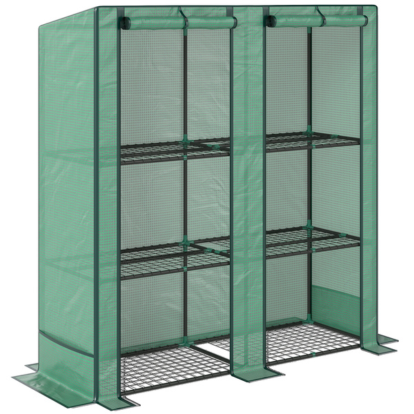 Outsunny Three-Tier Mini Greenhouse - Green