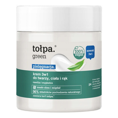 Tolpa Green 3-in-1 Moisturizing Cream for Face, Body and Hands 250ml