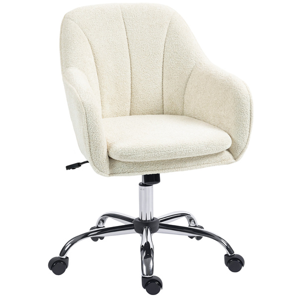 HOMCOM Snow Flannel Office Chair - Beige