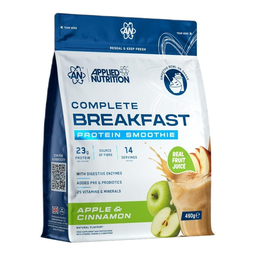 Applied Nutrition Complete Breakfast Protein Smoothie Powder Apple & Cinnamon 490g