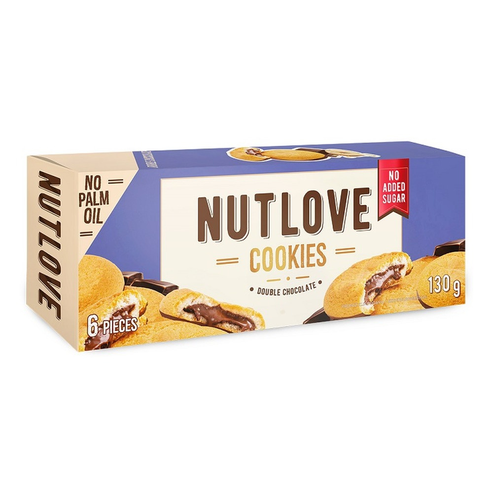 AllNutrition Nutlove Cookies Double Chocolate 130g - No Added Sugar Snack