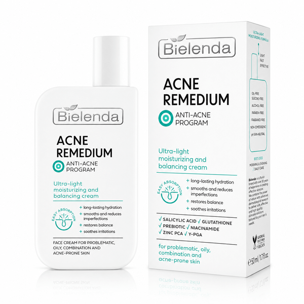 Bielenda Acne Remedium Ultra-Light Moisturizing and Normalizing Cream SPF 50 50ml