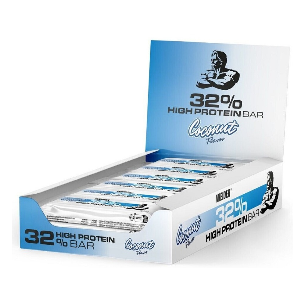 Weider 32% High Protein Bar, Coconut - 12 x 60g
