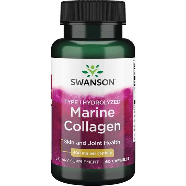 Swanson Hydrolyzed Marine Collagen Type I for Skin Support 60 Capsules